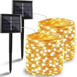 5m/10m/20m Outdoor Waterproof Solar Led Light Outdoor Garland Solar Power Lamp Garden Lights Christmas Party Garden Solar Lamp