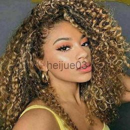 Synthetic Wigs Short Afro Kinky Curly Pre Plucked Wig For Black costume Women Halloween Christmas Cosplay Party Wigs Ombre Synthetic Hair x0715