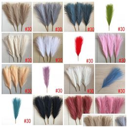 Decorative Flowers Wreaths Wedding Pampas Grass Large Size Fluffy For Home Christmas Decor Natural Plants Dried Flower 43-45Cm 569 Dh4B0