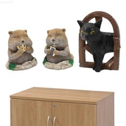 Garden Decorations Resin Cat Gopher Figurines Animal Cat Gopher Garden Sculpture Decoration Ornaments Garden Courtyard Statues Ornament Decoration L230715