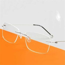 Brand Sunglasses Prescription Eye Frames Women Fashion with Clear Lenses Rimless Eyeglasses for Computer Mens GlassesKajia New