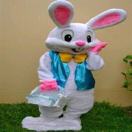 2018 Factory PROFESSIONAL EASTER BUNNY MASCOT COSTUME Bugs Rabbit Hare Adult Fancy Dress Cartoon Suit2722