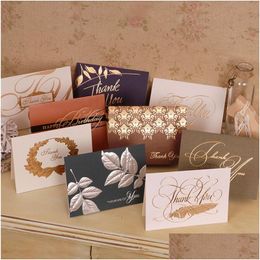 Greeting Cards Colour Bronzing Thank You Business Top Grade Partners Customers Guest Happy Birthday Inviting Card Party Supplies 1 32 Dhytr