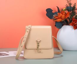 High Quality Wallet Mini Vertical Shoulder Backpack Men's and Women's Handbag Wallet Cowhide Leather Gold Letter Adjustable Strap Crossbody Bag