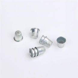 10 Pcs Lots Silver Metal Thimble Handmade DIY Finger Protection Special Sewing Tools For Crimping Thread281R