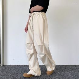 Men's Pants Summer Linen Men Fashion Oversized Wide Leg Streetwear Korean Loose Straight Mens Baggy Trousers M-XL