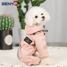 Dog Apparel Impermeable Perro Clothes Jacket Waterproof Mesh Breathable Sweat Absorbent Reflective Raincoat Coat Roupa Puppy Abrigo 230715