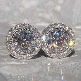 Simple And Elegant Design Women Stud Earrings Inlaid Dazzling Cubic Zirconia High Quality Fashion Wedding Jewellery