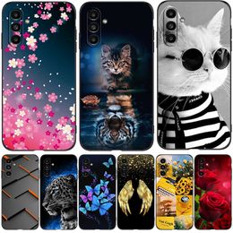 For Samsung Galaxy A04s Case Phone Back Cover Soft Silicone Protective Black Tpu 302 Cute AnimAl