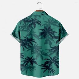 Men's Casual Shirts Buttons Chic Comfortable Summer Beach Shirt Soft Short Sleeve Male Garment