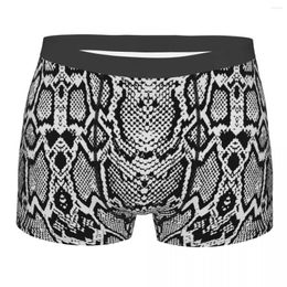 Underpants Snake Skin Texture Underwear Male Sexy Printed Customised Snakeskin Print Boxer Briefs Shorts Panties Breathbale