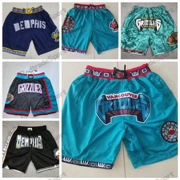 Vintage Just Don Basketball Shorts Pocket Pants Wear Retro Teal Green 2001 Mens Zipper All Team Stitched Logo S-XXL