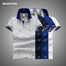 Men's Polos Deer Print Polo Shirt Men Summer Short Sleeve Slim Fit Mens Fashion Streetwear Tops T Shirts Casual Golf Shirts 230715