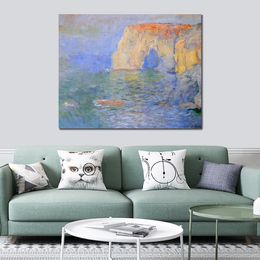 Claude Monet Canvas Art The Manneport Reflections of Water Handmade Oil Painting Impressionist Artwork Home Decor Modern