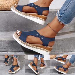 Stretch Broken Sandals Casual Side Bottom Roman Shoes Fashion Women s Summer Slope S Women Swim wim