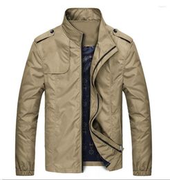 Men's Jackets Autumn Winter Jacket Standing Collar Casual Windbreaker Rarf Outdoor Hunting Man Men Army Green Trench Coat