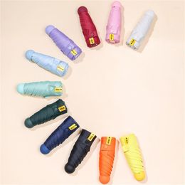 Umbrellas Mini Colour Sun Protection Anti-uv Light Rainproof Rain Gear Folding Umbrella Fold Cartoon