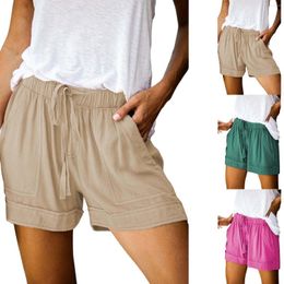 Active Shorts Waist Drawstring Womens Comfy Pocket Pants Loose Elastic Size Cotton Women Swimsuits For