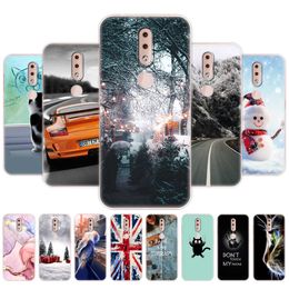 For Nokia 4.2 Back Cover Silicon Bumper TA-1157 TA-1150 TA-1152 Etui Coque Shockproof Winter Snow Christmas