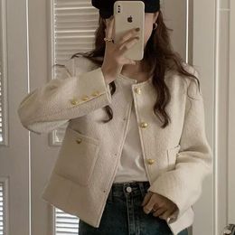 Women's Jackets Women O Neck Unique Special Short Jacket 2023 Spring Style Korean Elegant Gentle Famous Lady's Coat