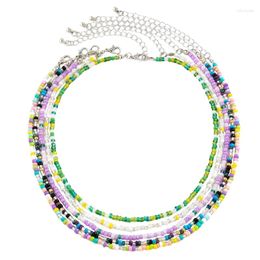 Choker Pack Of 5 Beaded Set Neck Jewellery Beach Party Hand Making Necklace For Summer 57BD