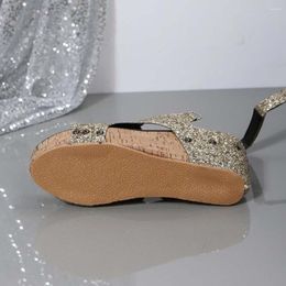 Sandals Summer Black/Blue/Golden Sequined Wedges Non-Slip Comfortable Beach Shoes Gift For Birthday
