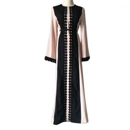 Muslim Women Fashion Lace Robe Long Print Ladies Clothing Women Arab Ladies Malaysia Abayas Muslim Robes13114