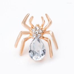 Brooches MISANANRYNE Gold Silver Color Rhinestone Spider Brooch Vintage Charms Crystal Wedding Pins Women Men Jewelry Gift