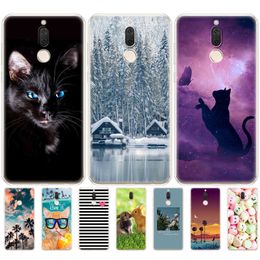 Soft TPU Case For Huawei Mate 10 Lite Transparent Printing Drawing Silicone Phone Cases Cover Lite Coque