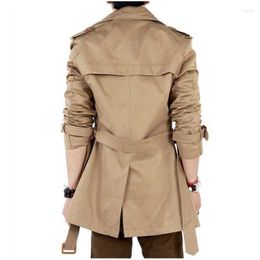 Men's Trench Coats Male Coat Clothing Spring And Autumn Long Design Single Breasted Men Outerwear Fashion 2023 W35