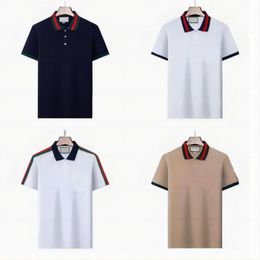 Designer de moda verão camisa polo masculina feminina luxo gg polo camiseta tops letras polos bordado camiseta roupas camiseta com mangas camisetas grandes camisetas polo