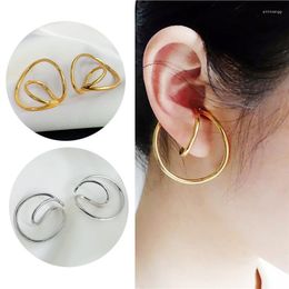 Backs Earrings Women Geometry Hooping Ear Cuff Clip Irregular Curve Hoop Earring Jewellery No Piercing Earcuff For Gift