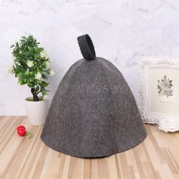 Wool Felt Sauna Hat Anti Heat Russian Banya Cap For Shower Bath House Head Protection Drop Y11243065