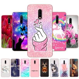 For OnePlus 7 Case For One Plus Pro Silicon Soft TPU Back Phone Cover Oneplus 2019 Protective Bag Bumper 1+7