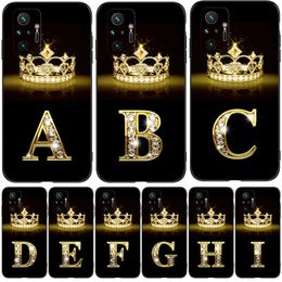 Case For Xiaomi Redmi Note 10 PRO 4G Phone Back Cover Shockproof Cover Black Tpu Gold Letters