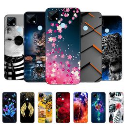 For Realme C12 C25 C25S 7i Global Case Back Phone Cover For Narzo 20 30A Coque Silicon Soft Fundas Bumper Black Tpu Case