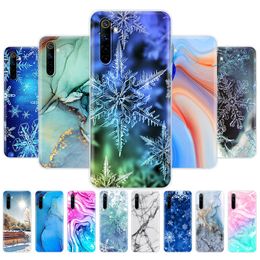 For Realme 6 Pro 6s 6i Case Silicon Cover OPPO Realme6 6pro Marble Snow Flake Winter Christmas