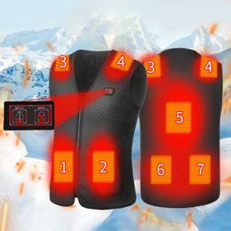 Men's Vests Heated Vest Useful Windproof USB Heating Coldproof Thermal Plush Lining For Cold Weather