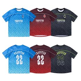 Trapstar T-shirts Mens Football Jersey Tee Women Summer Casual Loose Quick Drying Designer Luxury T Shirts Short Sleeve Tops The same model for Internet celebrities