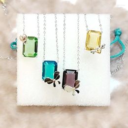 Pendant Necklaces Cute Fashion Spinel Necklace Original High Quality Logo Exquisite Women's Holiday Party Jewellery Gift