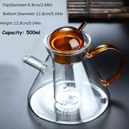 1pc Coffee Server, Heat-resistant High Borosilicate Glass Coffee Pot, Teapot, Can Be Heated, Pour Over Coffee Maker