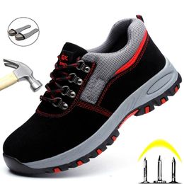 Safety Shoes Indestructible Men Shoes Anti-puncture Safety Shoes Work Sneakers Male Hiking Shoes Anti-smash Steel Toe Shoes Security Footwear 230715
