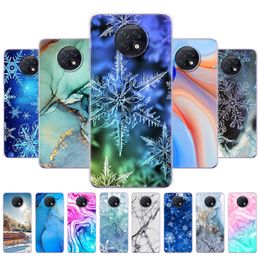 For Xiaomi Redmi Note 9T Case 6.53 Inch Silicon Soft Tpu Back Phone Cover 9 T Marble Snow Flake Winter Christmas