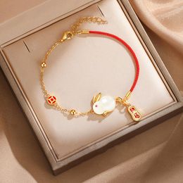 Link Bracelets Year Of The Red Rope Bracelet Ins Niche Design Hand Zodiac Ornaments Female Chinese Wind