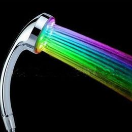 Whole- led Colourful Glow Shower Colourful Shower head led Glow Bathing Faucet Temperature sensor shower Bathing Discoloration F302a