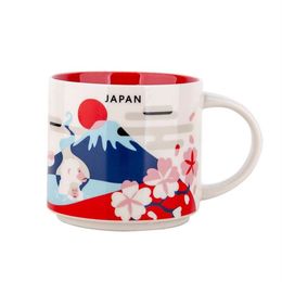 Caneca de cerâmica Starbucks City com capacidade de 14 oz Caneca de café Japan City com caixa original Japan City178Q252G