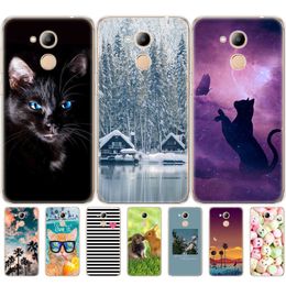 Silicone Case Cover For Huawei Honour 6C Pro 5.2" Soft TPU Phone Back Cover Cases For /V9 PLAY Full 360 Shockproof