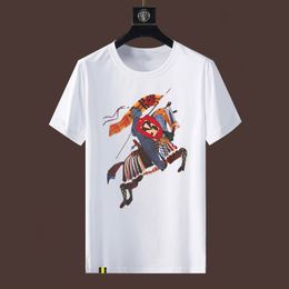 2023 Summer Animal Letter Print Men's Casual T-Shirts Crew Neck Short-Sleeve Breathable Fashion Men's Tees FB050