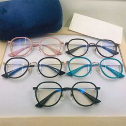 Sunglasses 2023 New High Quality Netizen circular glasses for women in Korean version trendy face slimming anti blue 0691