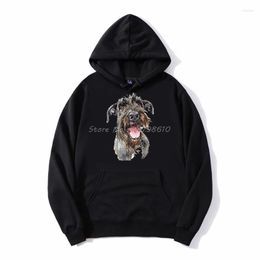 Men's Hoodies Cute Schnauzer And Schultz Art Print Hoodie Fashion Men Hooded Fleece Sweatshirt Streetwear Harajuku